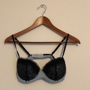 La SENZA Black & Blue Lace Bra 34B